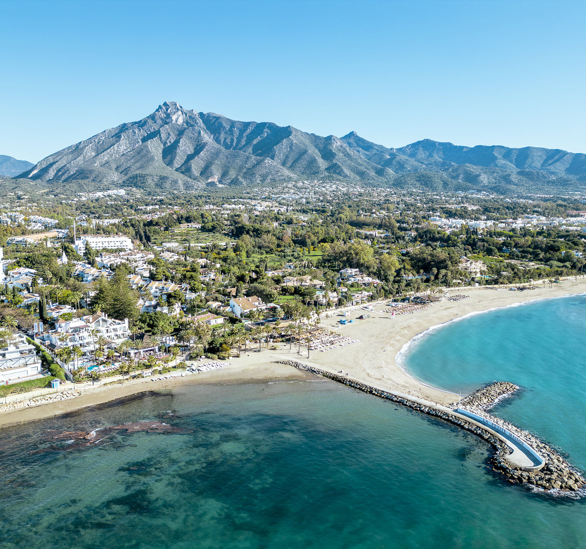Aerial view of Puente Romano on the Golden Mile, Marbella