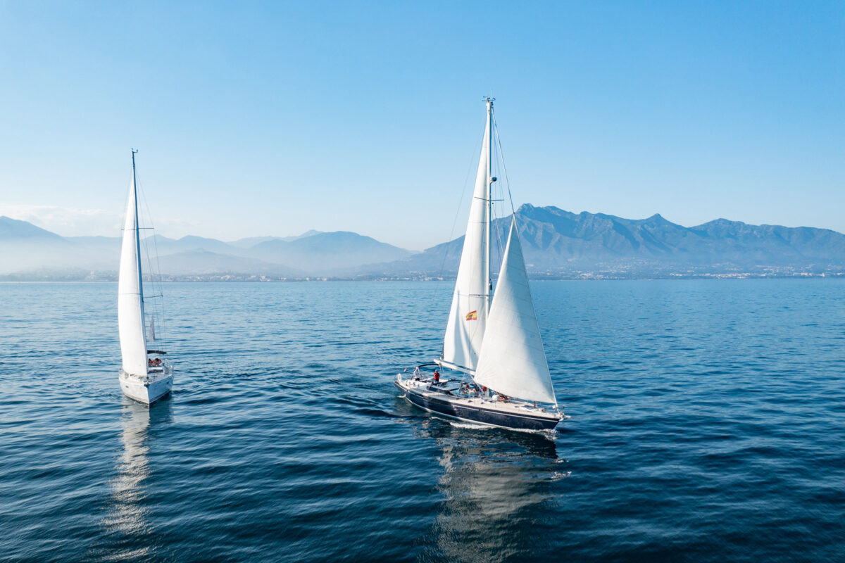 Sailing off the coast of Marbella